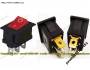 Vypínač spínač AC250V 6A 1-pólový červený doutnavka