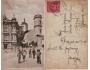 Strakonice 1918 Skupina tří věží, pohlednice prošlá poštou