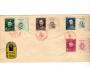 Obálka s červenými raz Praha hrad r.1948,fleky,O1/862
