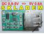 Impulzní zdroj měnič DC1-5V>5V 0,6A USB Step Up z