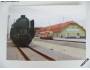 Pohlednice parní loko 424.247 + motor.vozu Bzmot MÁV *59