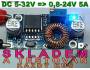 Impulzní zdroj měnič DC 1-24V 5A XL4005 Step Down