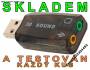 USB 2.0 zvuková karta, zvukovka PC, notebook -1 NEFUNKČNÍ
