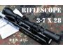 3148 Puškohled RIFLESCOPE se ZOOMem RF 3-7 x 28mm