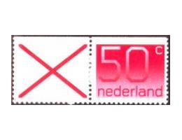 Nizozemsko 1982 číslice 50c + ondřejský kříž, Michel č.W 36 