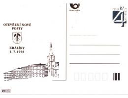 1998 Králíky, otevření nové pošty, B111b * černá