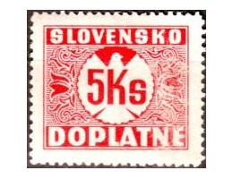 Slovensko 1939 Doplatní 5Ks, Album č.D10Y *N vada sleva