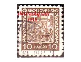 Slovensko 1939 Přetisk 10 h, Album č.3 II typ. Vodorovný pos