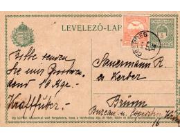 MAĎARSKO KORESPONDENČNÍ LÍSTEK 1917