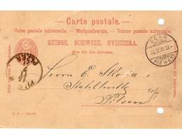 ŠVÝCARSKO CARTE POSTALE 1891