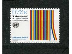 Andora šp. 10. výročie vstupu Andorry do Organizácie Spojený