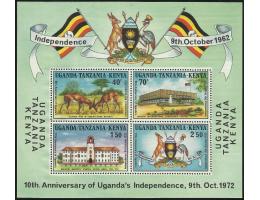 Keňa Uganda Tanzánia 1972 č.107-110, vlajka, štátny znak