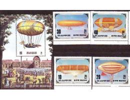 Severní Korea 1982 200 let balonových letů, Michel č.2296-9+