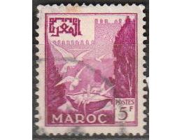 Maroko 1943 Věž, zahrada, holubi, Michel rč.334 raz.