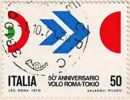 Itálie 1970 Let Řím - Tokio, Michel č.1307 raz.