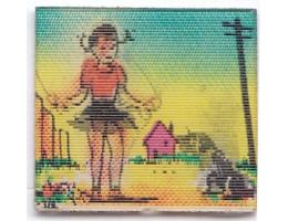 obrázek ze žvýkačky hologram USA asi 1965