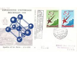 San Marino 1958 Světová výstava EXPO Brusel, Michel č.590-1 