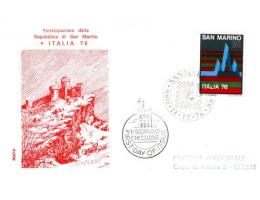 San Marino 1976 Výstava ITALIA, Michel č.1122 FDC na rubu do