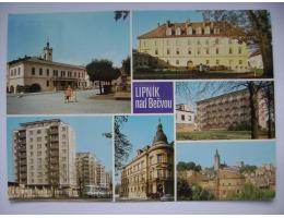 Lipník nad Bečvou náměstí zámek internát sídliště SPŠS 1985