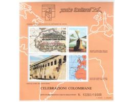 Itálie 1992 Oslavy objevení Ameriky Kolumbem, zvláštní aršík
