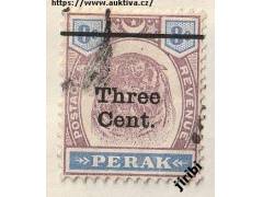 Malajsie - Perak o Mi.0037 hlava tygra - přetisk  /jkr