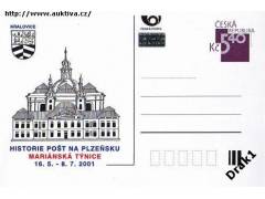 2001 Historie pošt na Plzeňsku Mariánská Týnice, CDV B316 **