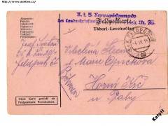 Dopisnice raz.Polní pošta č.68 r.1915,prošlá,O9/123
