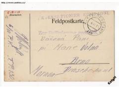dopisnice raz.Polní pošta č.130 r.1915,prošlá,O9/137