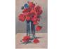 přání - květiny, váza - feldpost 1917