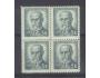 A00197 ** Československo kat.č. 424 - čtyřblok