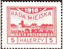 Polsko Městská pošta Przedborz 1918 Náměstí, Michel č.11B *N