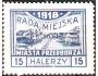 Polsko Městská pošta Przedborz 1918 Pohled na město, Michel 