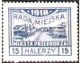 Polsko Městská pošta Przedborz 1918 Pohled na město, Michel