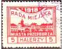Polsko Městská pošta Przedborz 1918 Pohled na město, Michel 