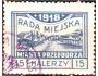 Polsko Městská pošta Przedborz 1918 Pohled na město, Michel