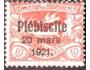 Horní Slezsko 1921 Plebiscit, přetisk, Michel č.30 *N