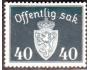 Norsko 1943 Znak Norska, služební, Michel č.D41 *N