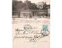 1901 Karlsbad Felsenquelle, pohlednice čb prošlá poštou, pří