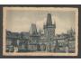 Pohlednice, Malostranské mostecké věže, Praha 1945