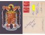 Španělsko 1958 Státní znak, barevná pohlednice prošlá poštou