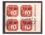 OT1 - známky pro obchodní tiskopisy, čtyřblok