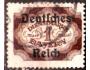 Německo 1920 Služební, číslice, přetisk na Bavorské známce, 