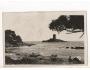 Itálie,pobřeží s majákem,lodí a lidmi neprošlá,U3/191