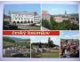 Český Krumlov celkový pohled sídliště zámek zahrada 80. léta