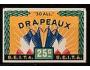 Francie 1930 Zápalková nálepka Drapeaux - vlajky