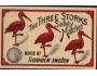 Švédsko 1935 Three Storks - 3 čápi, Zápalková nálepka export