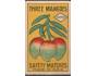 Indie 1950 Zápalková nálepka Three Mangoes, barevná