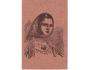 Korková pohlednice -Sardinský kroj - děvče