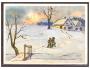 V. Kubašta - vánoční přání, zimní krajina