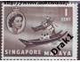 Singapur 1955 Královna Alžběta II., Bárky, Michel č.28 **